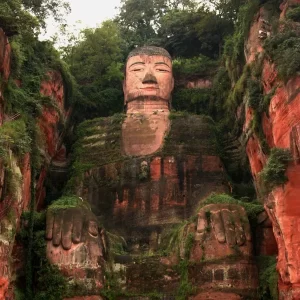 Patung Leshan Giant Buddha, China